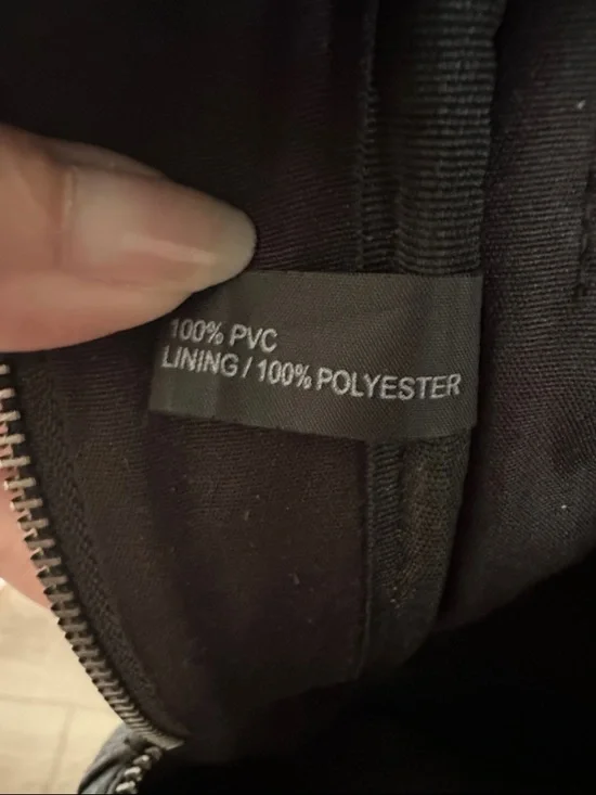 Black faux leather GUESS Backpack with Rainbow Question Mark Graphic - Picture 6 of 10